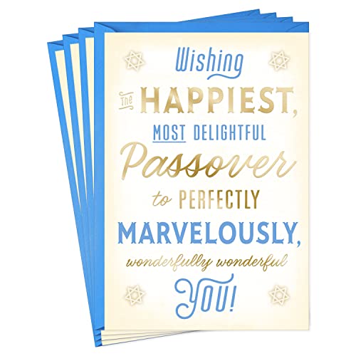 Hallmark Tree of Life Pack of Funny Passover Cards, A Little Schmaltz (4 Cards with Envelopes)