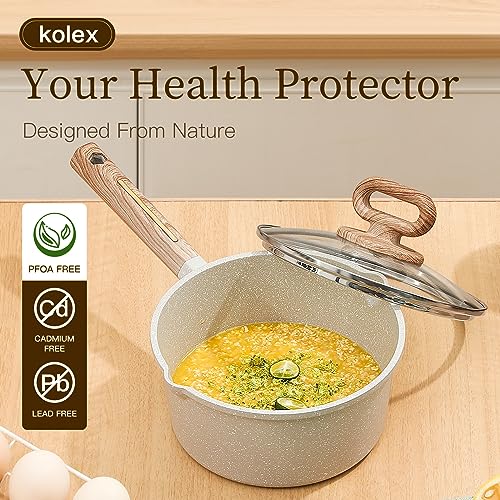 KOLEX Nonstick Sauce Pan Set 16+18