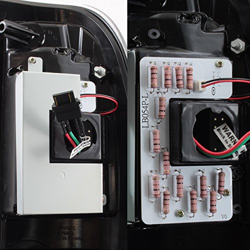 AKKON - For 2008-2016 Ford F250 F350 F450 F550 SuperDuty Black LED Tube Tail Brake Lights Pair Left+Right