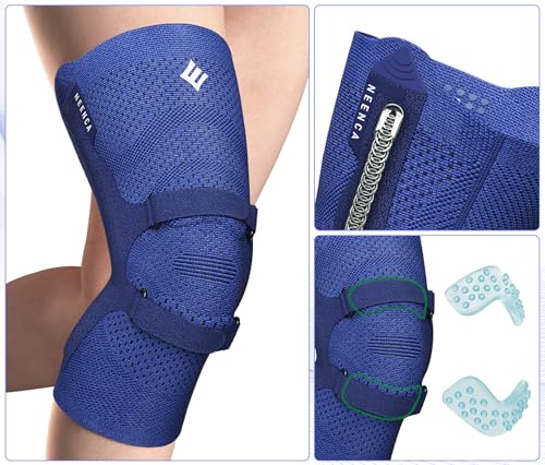 NEENCA Knee Brace for Knee Pain, Compression Knee Support with Patella Tendon Srtap & Gel Pads, Side Stabilizers. Knee Sleeve for Meniscus Tear, ACL, PCL, Arthritis, Joint Pain Relief, Runner, Workout