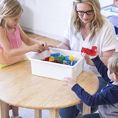 ECR4Kids Letter Size Deep Tray with Lid, Storage Bin, Assorted, 10-Piece