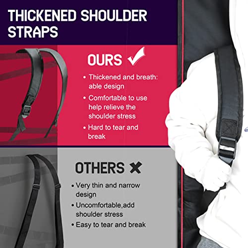 Ruibo 61 Key Keyboard Gig Bag Case,Portable Durable Keyboard Piano Waterproof 600D Oxford Cloth with 10mm Cotton Padded Case Gig Bag 40"x16"x6" / Black+Red