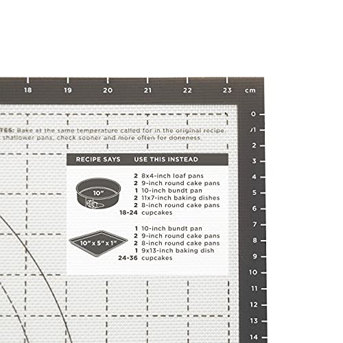 Tovolo Pro-Grade Sil Pastry Mat w/Reference Marks for Baking, Food and Meal Prep, Cooking and More 25" x 18"