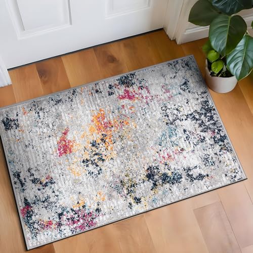 Rugshop Modern Abstract Whispers Ideal for Living Room,Bedroom,Kitchen Area Rug 2' x 3' Multi