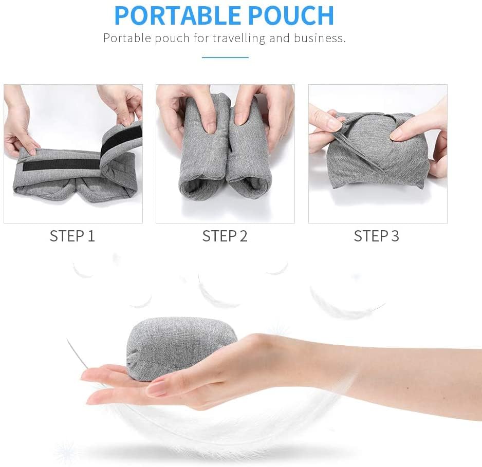 FRESHME Blackout Cotton Sleep Mask - 100% Light Blocking Handmade Sleep Eye Masks for Men Women, Comfortable Eye Cover Mask for Side Sleeper Night Blindfold Travel Airplane