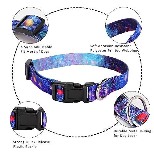 Alainzeo Dog Collar with The Diamond Pattern for Small Medium Large Dogs, Adjustable Soft Puppy Collars with Quick Release Buckle (S Neck 11.0''-15.7'')