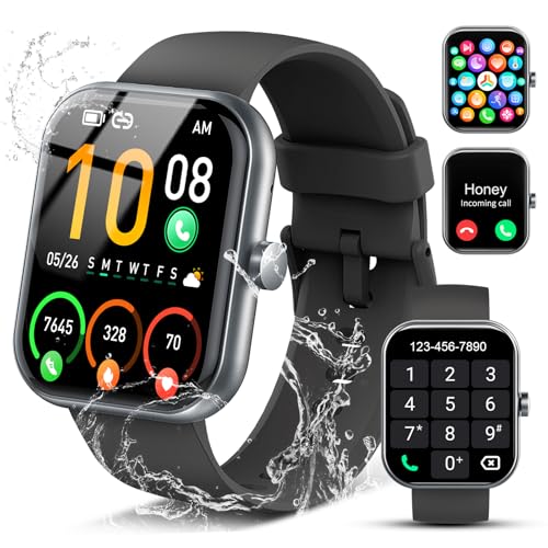 Smart Watch for Men Women, 1.96" Fitness Tracker Running Watch (Answer/Make Call), IP68 Waterproof, Pedometer, Sleep/Step/Activity/Heart Rate Monitor, 110+ Sport Modes Smartwatch for Adroid iOS Phone