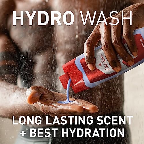 Old Spice Moisturizing Body Wash for Men, Hydro Wash, 2-in-1 Long Lasting Scent & Deep Hydration, 24/7 Shower Fresh, Smoother Swagger Scent, 16 oz