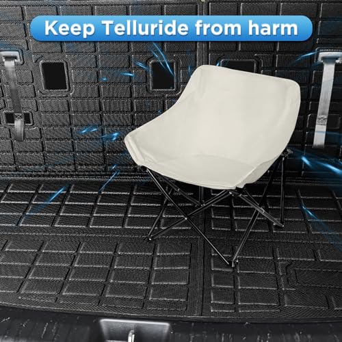 JUZISHU Floor Mats for Kia Telluride 7 Seater 2020-2024 Full Set All Weather Telluride Floor Mats for Kia Telluride Accessories 2024-2020 TPE Back Seat Cover Protector