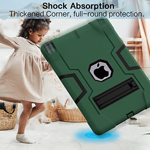 Cantis Case for ipad 9th Generation/ 8th Generation/ 7th Generation, Slim Heavy Duty Shockproof Rugged Protective Case with Built-in Stand for iPad 10.2 inch 2021/2020/2019, Pink+Pink