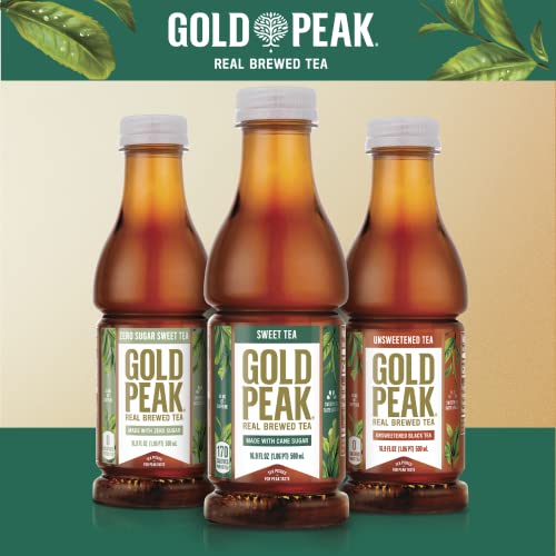 Gold Peak Sweetened Black Iced Tea Drink, 16.9 fl oz, (Pack of 6)