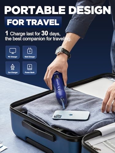 Water Dental Flosser Cordless for Teeth Cleaning - 4 Modes Oral Irrigator 300ML Braces Flossers Cleaner, Rechargeable Portable IPX7 Waterproof Powerful Battery for Travel Home
