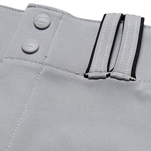 CHAMPRO Adult Triple Crown OB2 Open-Bottom Loose Fit Baseball Pants with Adjustable Inseam and Reinforced Sliding Areas , Grey,black, Medium