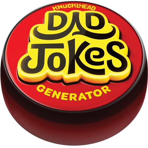 KNUCKLHEAD Dad Jokes Generator Button - Funny Cool Birthday Gift Ideas for Fathers, Best Dads, Step Dad, Father, Men, Daddy, from Wife, Son, Daughter, Kids - Fun Silly Joke Gag Toy Presents