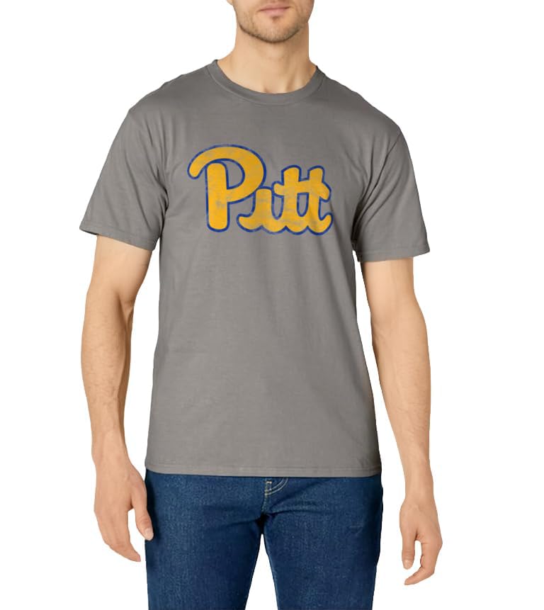 University of Pittsburgh Panthers Distressed Primary Logo T-Shirt