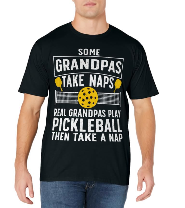 Cool Pickleball Men Grandpa Paddle Sport Pickleball Player T-Shirt