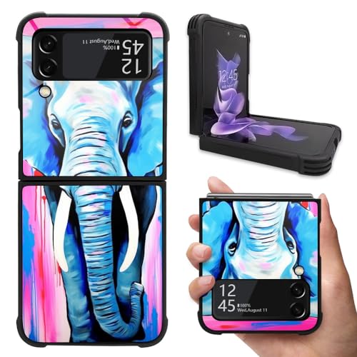 Goodsprout Compatible with Samsung Galaxy Z Flip 3 5G Case,Fantasy Cow Skin Amazing Pattern Design Shockproof Anti-Scratch Hard PC Back Case for Samsung Galaxy Z Flip 3 5G Case