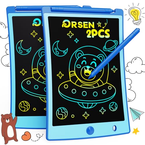 ORSEN 2 Pack LCD Writing Tablet for Kids, Colorful Doodle Board Drawing Pad for Kids, Learning Educational Toy Gift for Age 3 4 5 6 7 8 Year Old Girls Boys Toddlers