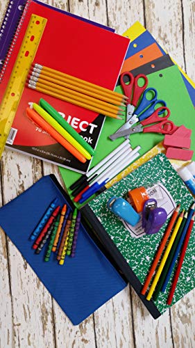 Trail maker 45 Piece School Supply Kit Grades K-12 - School Essentials Includes Folders Notebooks Pencils Pens and Much More!