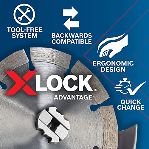 BOSCH CWX1M450 4-1/2 In. x 1/16 In. X-LOCK Masonry Cutting Abrasive Wheel 24 Grit Compatible with 7/8 In. Arbor Type 1A (ISO 41) for Applications in Masonry Cutting