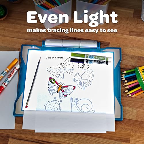 Crayola Light Up Tracing Pad - Blue, Tracing Light Box for Kids, Drawing Pad, Toys for Kids, Holiday Gift for Boys & Girls, Ages 6, 7, 8