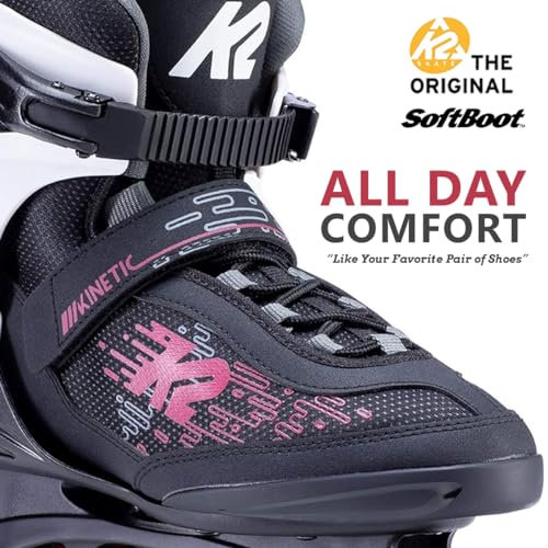 K2 Skate Women's Kinetic 80 Inline Skate, Black_Berry, 11