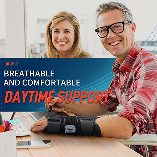 FEATOL 2 Pack Wrist Brace for Carpal Tunnel Relief, Adjustable Wrist Support Brace with Metal Splints Both Hands, X-SmallArm Compression Hand Support for Arthritis, Tendonitis, Sprain, Injuries, Wrist Pain,Right and Left
