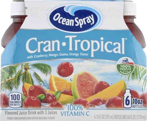 Ocean Spray® Cran-Tropical™ Cranberry Tropical Juice Drinks, 10 Fl Oz Bottles, 6 Count (Pack of 1)