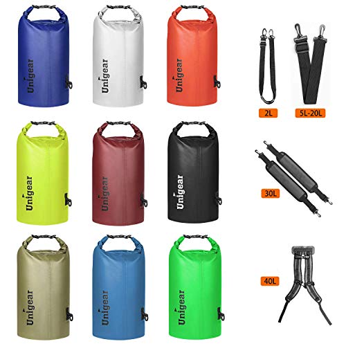 Unigear Waterproof Bags/Waterproof Bags/Dry Bag (2L/5L/10L/20L/30L/40L) for Outdoor Activities and Water Sports, Camping, Boating, Kayaking, Fishing with Waterproof Phone Pouch