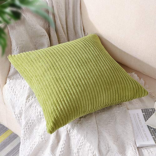 Artscope Cozy Striped Corduroy Pillow Covers Super Soft Decorative Oblong Throw Pillow Covers Case Cushion Covers for Sofa Couch Bedroom Car Decor 12 x 20 Inches, Navy Blue