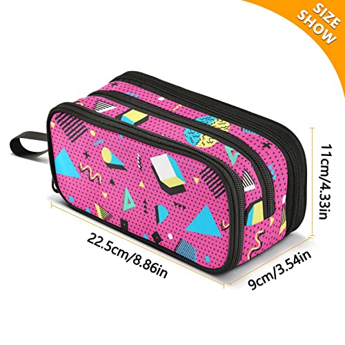 XUWU Magic Skull Large Capacity Pencil Case 3 Compartment Pen box Makeup Pouch Holder Organizer Stationery Bag for School Teen Girl Boy Men Women