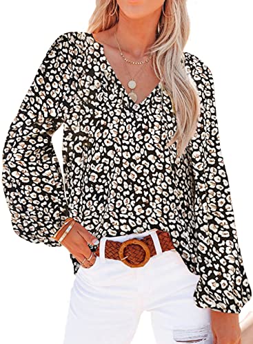 Dokotoo Womens Boho Tops and Blouses V Neck Floral Cap Sleeve Ladies Flowy Ruffle Summer Shirts Medium Yellow