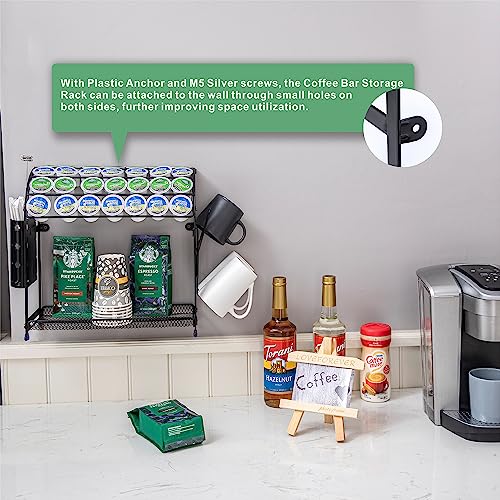 FlagShip K Cup Holder Coffee Pod Organizer K Cup Pod Organizer for Coffee Bar Accessories Save Space for Countertop Kitchen (35 Pods Capacity)