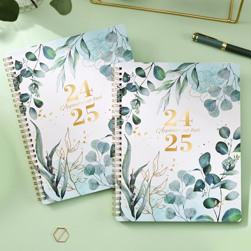 Appointment Book 2024-2025 - JUL 2024 - JUN 2025, Planner 2024-2025 Daily Hourly Planner, Weekly Appointment Book, 8" x 10", 30-Minute Interval, Flexible Cover, Ample Space with Note, To-Do List