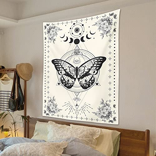 Avinyl Vintage Monet Waterlily Floral Tapestry, Art Tapestry for Bedroom, Blue and Pink Flower Wall Hanging, Abstract Garden Aesthetic Tapestry, 39x51 inches