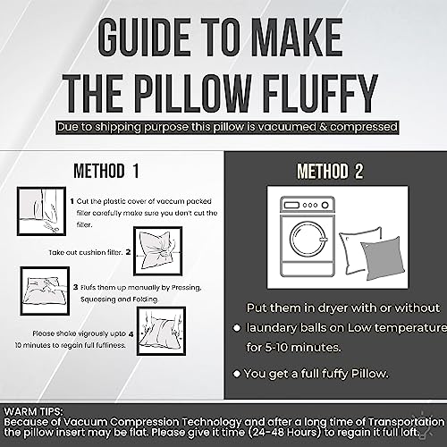 raajsee 12X20 Throw Pillow Inserts Set of 2, Down Alternative Premium Cotton Covering Hypoallergenic - Rectangle Form Throw Pillow Stuffer - Decorative Cushion Inner Sham Filler Bed Couch Sofa