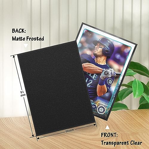 500 Pcs Card Sleeves for Trading Card, Matte Card Sleeves Deck Card Protectors Compatible with Baseball Cards, Sports Cards, Game Cards (White)