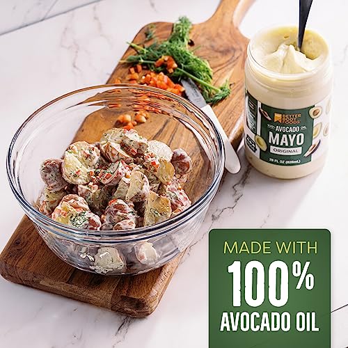 BetterBody Foods Avocado Oil Mayonnaise, Non-GMO Mayo Spread Made with Cage-Free Eggs, Paleo (28 Ounces)