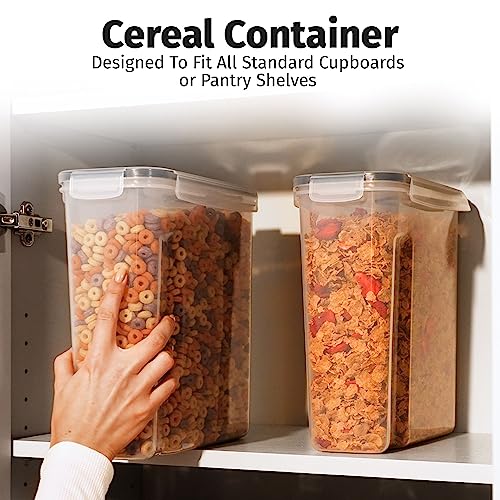 Shazo 2 Pack (6.3L / 213OZ) EXTRA Large Airtight Food Storage Cereal Containers for Bulk Food Storage BPA-Free Plastic Container, Pantry Organization and Canister for Rice, Pasta, Sugar & Flour