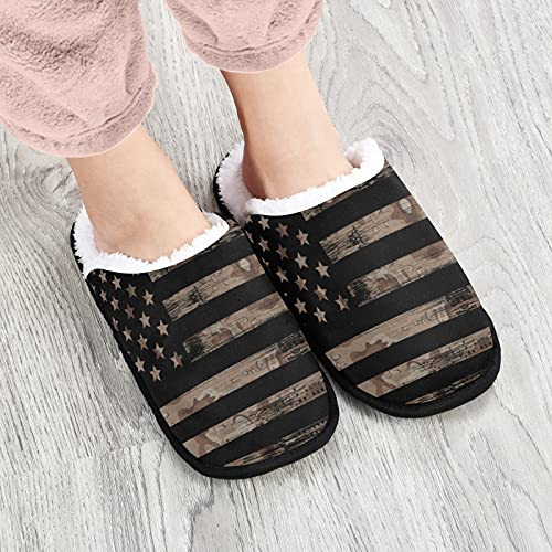 Umidedor Valentines Love Hearts Mens Slippers, Memory Foam Soft Non-Slip Indoor House Slippers Home Shoes For Bedroom Hotel Travel Spa