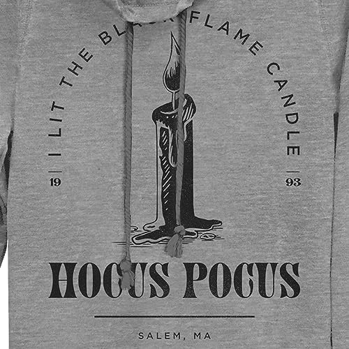 Disney womens Hocus Pocus Candle Stamp Women's Long Sleeve Cowl Neck Pullover T Shirt, Gray Heather, X-Small US