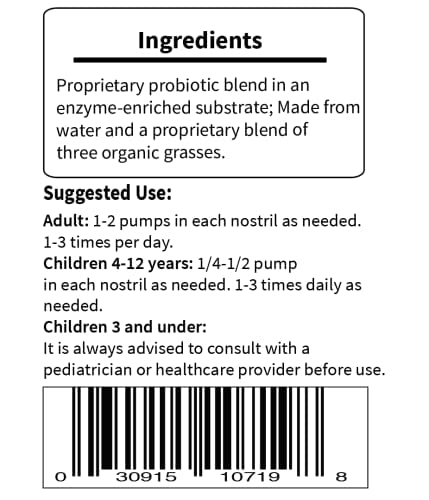 LiviaOne Probiotics Nasal Spray, All-Natural Sinus Relief, Helps with Allergies, Nasal Congestion, Runny Nose, and Sneezing, 1 Fl Oz (Pack of 1)