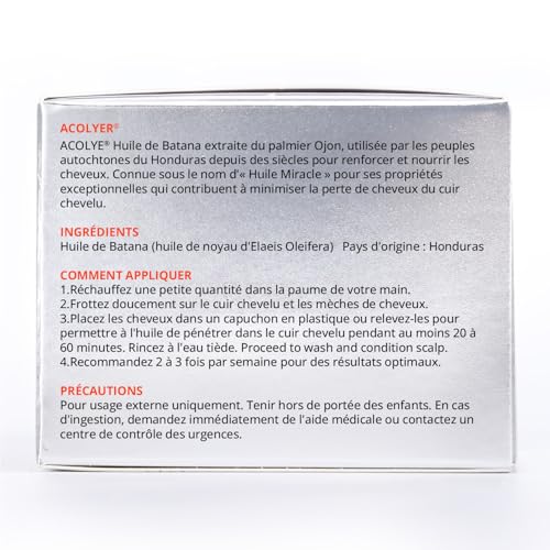Acolye Raw Batana Oil for Hair Growth: Natural Unrefined Batana Hair Mask for Nourishes Dry Damaged Strengthens Hair Resilience Men Women (red, 4.23)