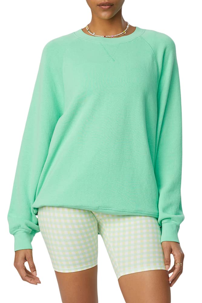 Bandier x Sincerely Jules_The Juniper Crew Neck Sweatshirt Soft Lime-L