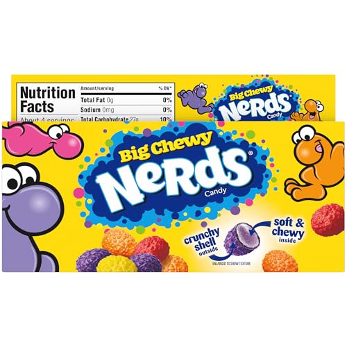 Nerds Big Chewy Candy, 4.25 Ounce Movie Theater Candy Boxes (Pack of 12)