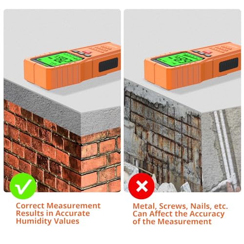 Proster Pinless Wood Moisture Meter - Non Destructive Moisture Tester for Wood Wallboard Masonry, Detect up to 3/4 Inch Below Surface, Backlit Color LCD, Visual Audible Alarm