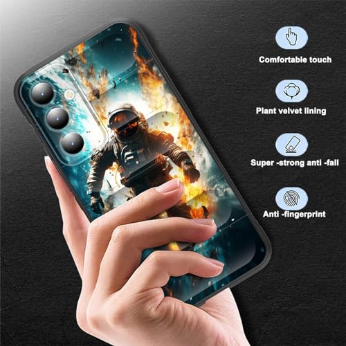 CICPLKSE for Galaxy A15 5G Case, Premium Silicone with [Soft Anti-Scratch Microfiber Lining] Shockproof Protective Phone Case for Samsung Galaxy A15 5G 6.5 inch 2023,Deer Skull and Moon