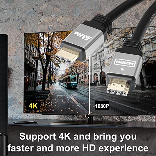 Postta HDMI Cable(20 Feet) HDMI 2.0V Support 4K 2160P,1080P,3D,Audio Return and Ethernet - 1 Pack(Grey)