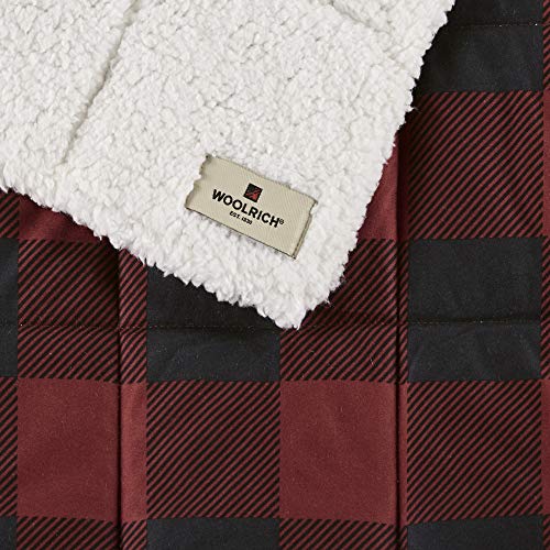 Woolrich Oversized Reversible Throw Blankets Premium Diamond Quilting, Cabin Lifestyle, Soft, Cozy Spun with Sherpa Reverse Cover for Couch, Bed and Office, 50x70, Anderson Grey