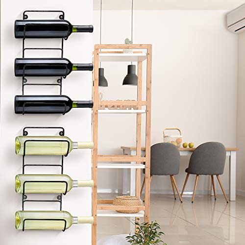 Sorbus Towel Holder for Bathroom Wall - 6 Level Wall Mounted Towel Rack Shelves for Rolled Bath Towels, Washcloths, Linens - Black Hanging Towel Racks for Bathroom, Spa, Salon, Towel Storage Organizer